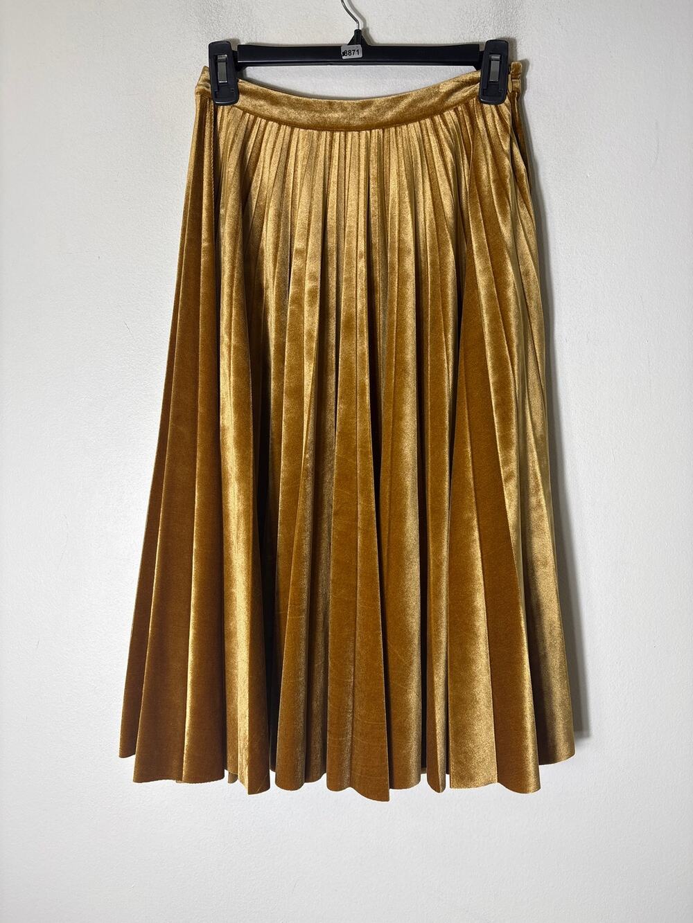 NWT Gianni Bini Gold Pleated Midi Skirt Sz XS